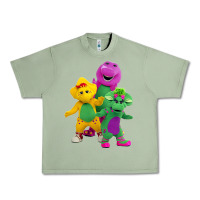 Oil Green new 755 barney and friends cute Urban Heavy Tee - SnappyArt