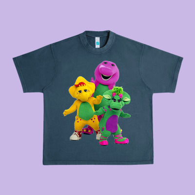 New 755 Barney And Friends Cute Urban Heavy Tee Designed By Snappyart