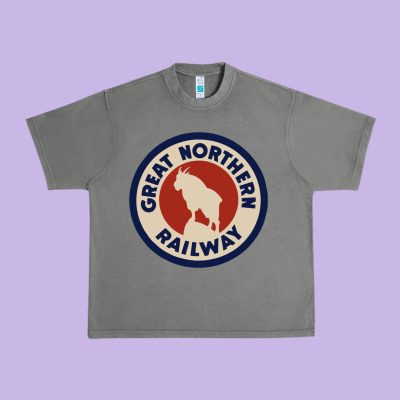 Great Northern Railroad Urban Heavy Tee Designed By Snappyart