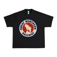 Black Great Northern Railroad Urban Heavy Tee - SnappyArt