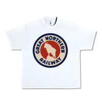 White Great Northern Railroad Urban Heavy Tee - SnappyArt