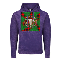 Cloud Purple Christmas bull skull Vintage Hoodie - BarkalooDesign