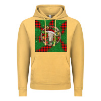 Vintage Mustard Christmas bull skull Vintage Hoodie - BarkalooDesign