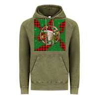 Vintage Olive Christmas bull skull Vintage Hoodie - BarkalooDesign