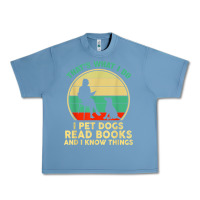 Pebble Blue that what i do i pet dogs read books and i know things t shirt Urban Heavy Tee - SnappyArt