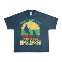 Midnight Navy that what i do i pet dogs read books and i know things t shirt Urban Heavy Tee - SnappyArt