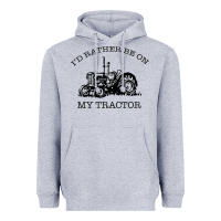 Heather Grey I D Rather Be On My Tractor Heavyweight Hoodie - Bettercallsaul