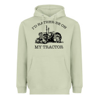 Matcha I D Rather Be On My Tractor Heavyweight Hoodie - Bettercallsaul