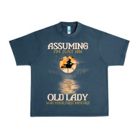 Midnight Navy assuming i'm just an old lady was your first mistake witch Urban Heavy Tee - SnappyArt