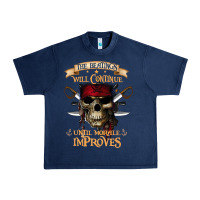 Navy pirate the beatings will continue until morale improves Urban Heavy Tee - SnappyArt