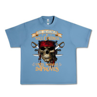 Pebble Blue pirate the beatings will continue until morale improves Urban Heavy Tee - SnappyArt