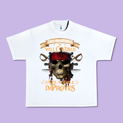 Pirate The Beatings Will Continue Until Morale Improves Urban Heavy Tee Designed By Snappyart
