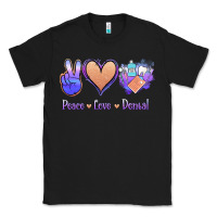 Black Peace Love Dental Classic Tee - Jasminsmagicworld