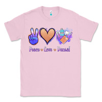 Bubblegum Pink Peace Love Dental Classic Tee - Jasminsmagicworld