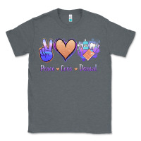 Charcoal Heather Peace Love Dental Classic Tee - Jasminsmagicworld