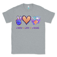 Heather Grey Peace Love Dental Classic Tee - Jasminsmagicworld