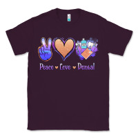 Plum Peace Love Dental Classic Tee - Jasminsmagicworld