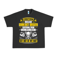 Pigment Black forklift operator get out of my way forklift driver t shirt Urban Heavy Tee - SnappyArt