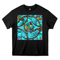 Black Lake Babe And Fish With Camouflage Seamless Pattern Heavy Core Tee - BundleAndBundleShop
