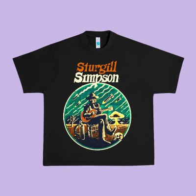 Sturgill Simpson Retro Urban Heavy Tee Designed By Snappyart