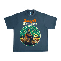 Midnight Navy sturgill simpson retro Urban Heavy Tee - SnappyArt