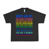 Pigment Black Vote As If Your Life Depends On It Human Rights Urban Heavy Tee - SnappyArt