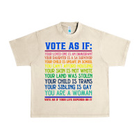 Sandshell Vote As If Your Life Depends On It Human Rights Urban Heavy Tee - SnappyArt