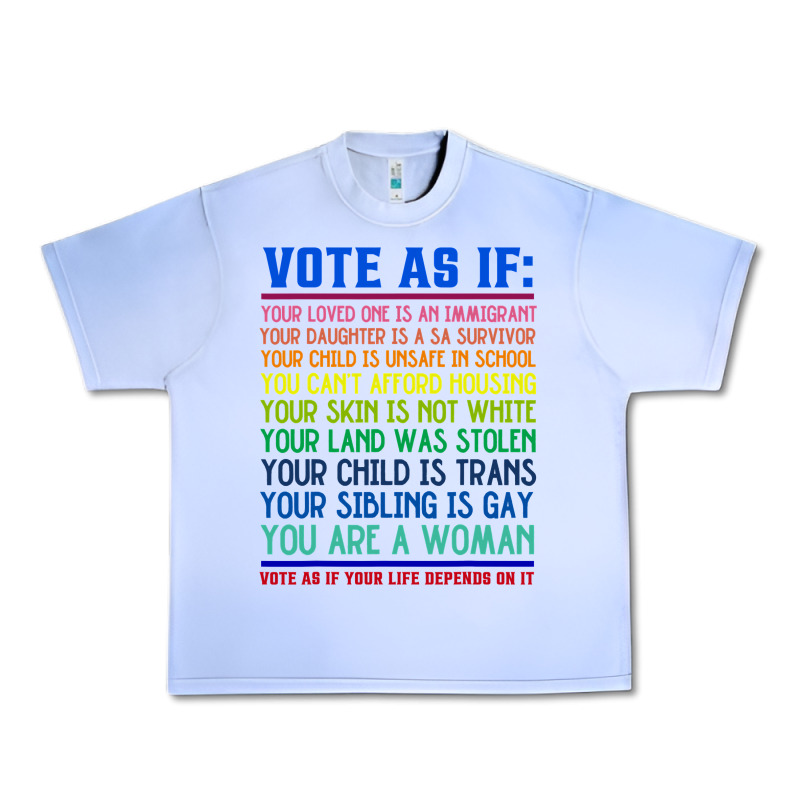 Vote As If Your Life Depends On It Human Rights Urban Heavy Tee by SnappyArt | Teevron