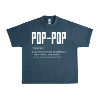 Midnight Navy Pop Pop Gifts Grandpa Fathers Day Pop-Pop Urban Heavy Tee - SnappyArt