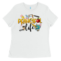 White Principal Life Ladies Tee - LillyAllenDesigns