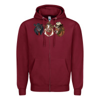 Burgundy Hangin With My Heifers Zipper Hoodie - RanaPortraitStore
