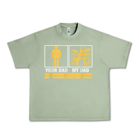 Oil Green mens my dad is a drummer your dad not drum player father's day t shirt Urban Heavy Tee - SnappyArt
