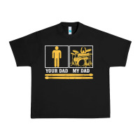 Black mens my dad is a drummer your dad not drum player father's day t shirt Urban Heavy Tee - SnappyArt