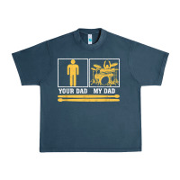 Midnight Navy mens my dad is a drummer your dad not drum player father's day t shirt Urban Heavy Tee - SnappyArt