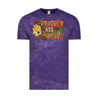 Cloud Purple Country Ass Chick Vintage Tee - CowhideDigitalArt