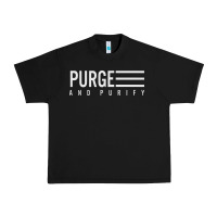Black Purge And Purify Graphic Urban Heavy Tee - SnappyArt