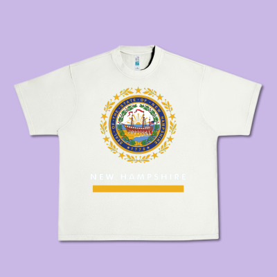 New Hampshire State Flag New Urban Heavy Tee Designed By Snappyart