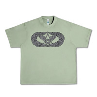 Oil Green Air Force Civil Engineer Badge Urban Heavy Tee - SnappyArt