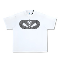 White Air Force Civil Engineer Badge Urban Heavy Tee - SnappyArt