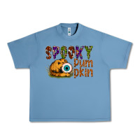 Pebble Blue spooky pumpkin Urban Heavy Tee - SublimationCraftShop