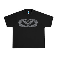 Black Air Force Civil Engineer Badge Urban Heavy Tee - SnappyArt