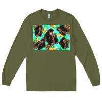 Army Green Monkey bananas kid's bottle Long Sleeve Tee - Artiststas