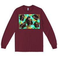 Burgundy Monkey bananas kid's bottle Long Sleeve Tee - Artiststas