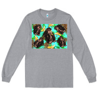 Heather Grey Monkey bananas kid's bottle Long Sleeve Tee - Artiststas