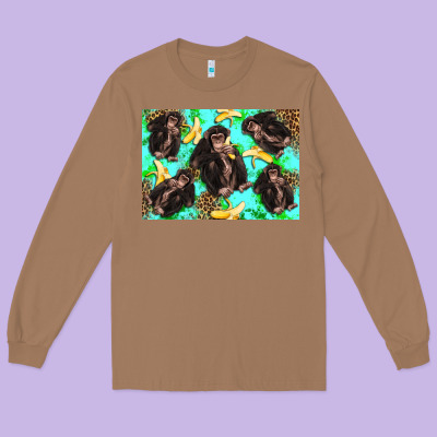 Monkey Bananas Kid's Bottle Long Sleeve Tee Designed By Artiststas