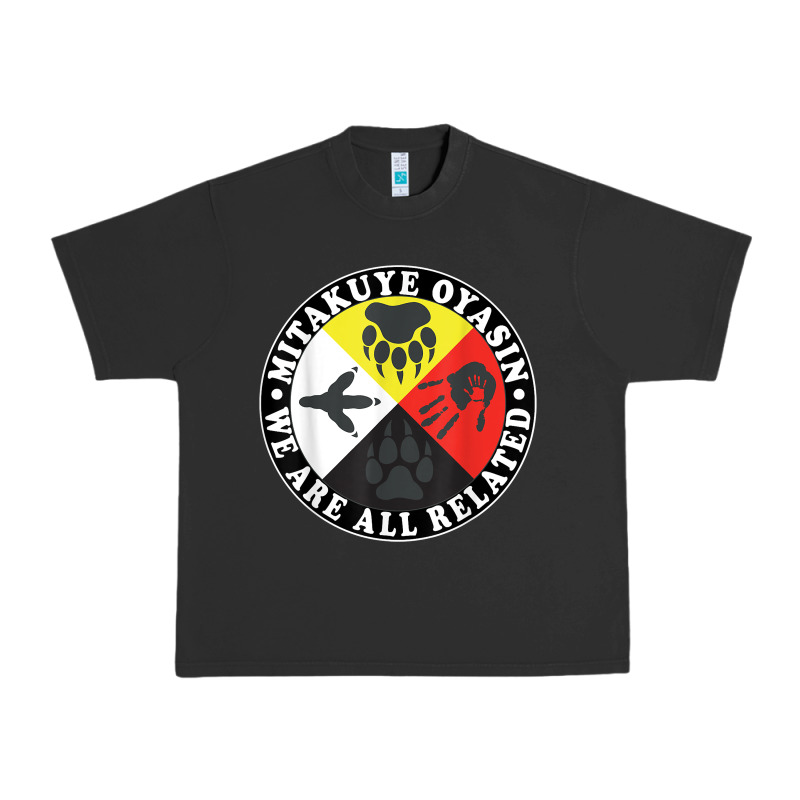 Native American Medicine Wheel, Mitakuye Oyasin T Shirt Urban Heavy Tee by SnappyArt | Teevron