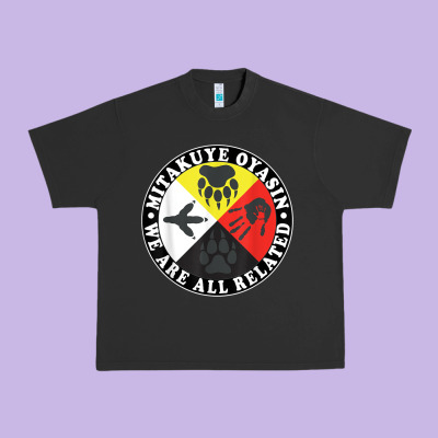 Native American Medicine Wheel, Mitakuye Oyasin T Shirt Urban Heavy Tee Designed By Snappyart