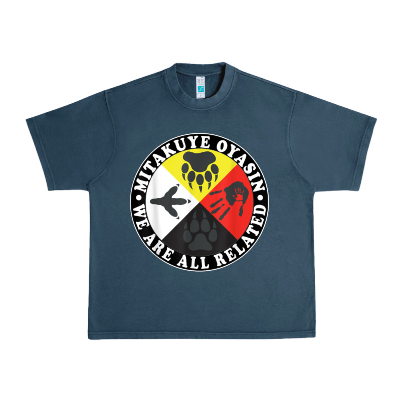 Native American Medicine Wheel, Mitakuye Oyasin T Shirt Urban Heavy Tee by SnappyArt | Teevron