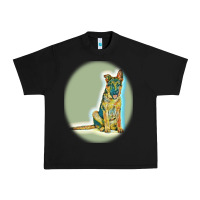 Black German Shepherd isolated on whot. Urban Heavy Tee - SnappyArt