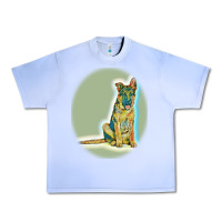Grape Ice German Shepherd isolated on whot. Urban Heavy Tee - SnappyArt